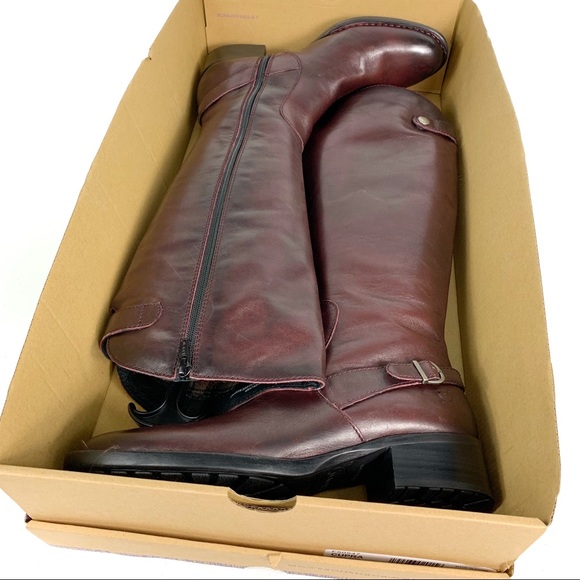 Born Shoes - Born Burgundy Leather Knee High Riding Boots 8M